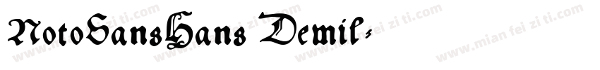 NotoSansHans Demil字体转换